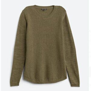LETY & ME Arianna Elbow Patch Sweater - Olive - L